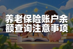 养老保险账户余额查询注意事项