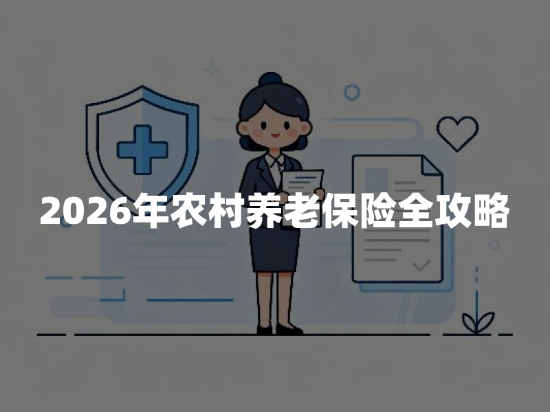 2026年农村养老保险全攻略：缴费档次、补贴政策与领取金额详解
