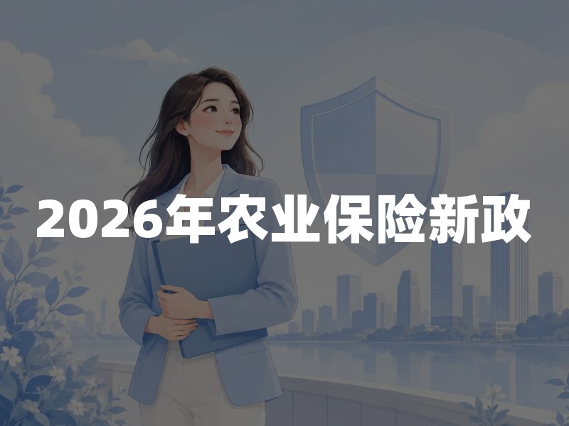 2026年农业保险新政：全面覆盖与指数保险创新并行
