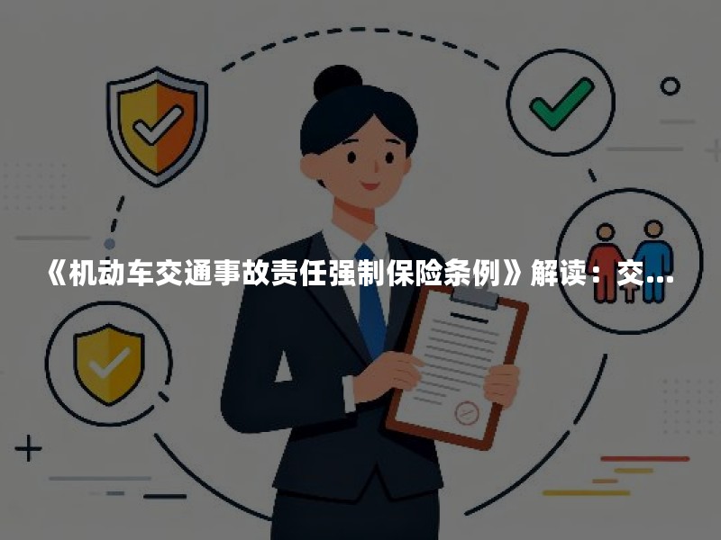 《机动车交通事故责任强制保险条例》解读：交强险保什么、赔多少、不买的法律后果