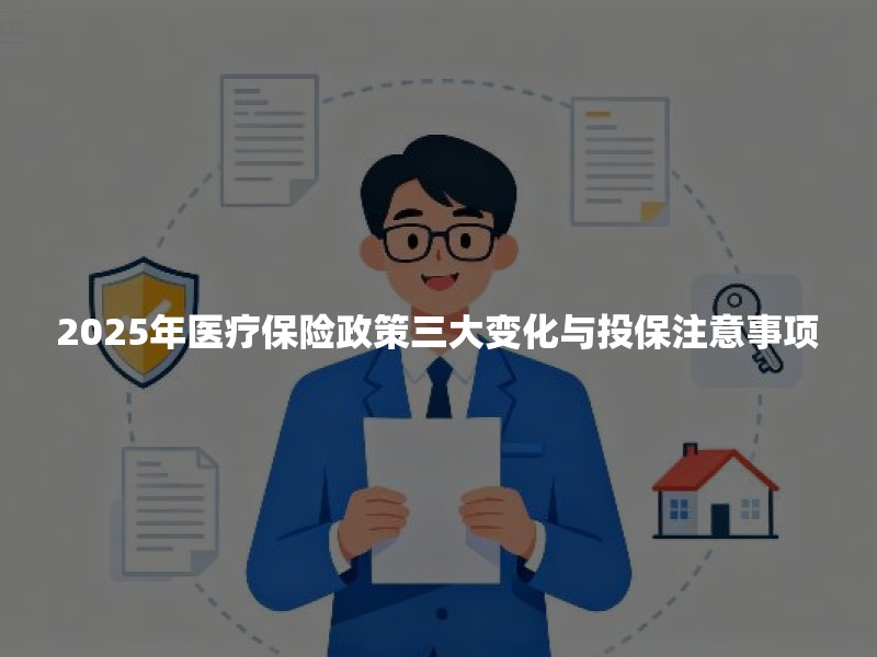 2025年医疗保险政策三大变化与投保注意事项