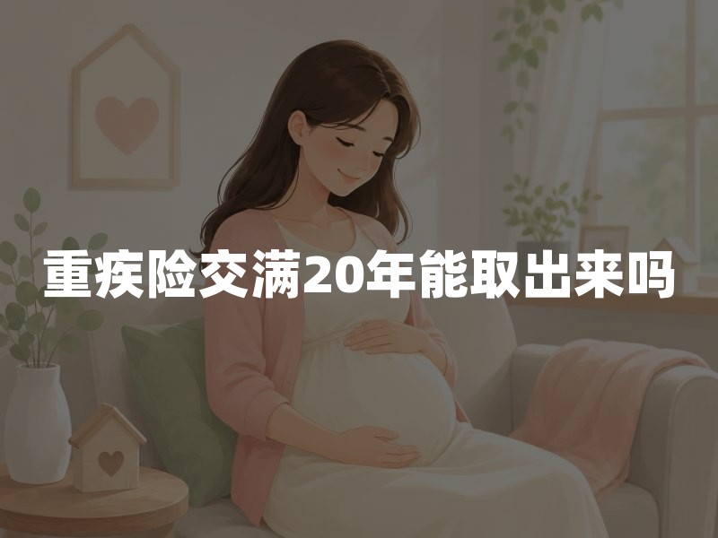 重疾险交满20年能取出来吗？2026年重疾险交满20年退保、返还及现金价值详解