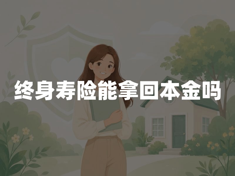 终身寿险能拿回本金吗？2026年终身寿险退保、现金价值及回本时间详解