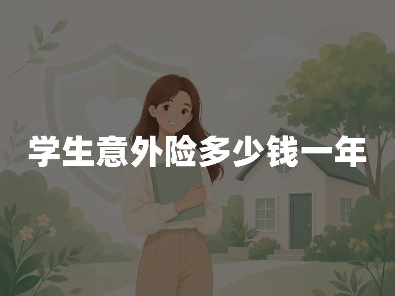 学生意外险多少钱一年？2026年学生意外险价格表