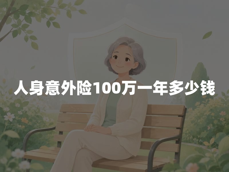 人身意外险100万一年多少钱？2026年100万意外险保费价格表