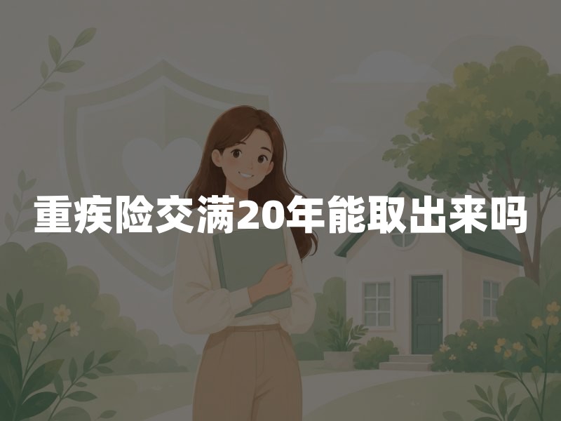 重疾险交满20年能取出来吗？重疾险退保规则
